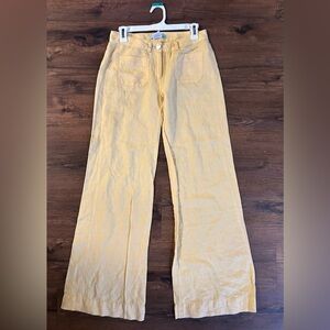 Wide leg linen pants